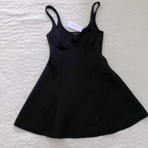 ASOS Miss Selfridge Black Scuba Fit and Flare Dress